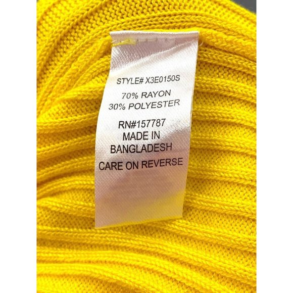 Jolie & Joy Women’s Knit Dress Yellow Size 2X Bright Artsy Summer‎ Vibe Sunshine - Picture 7 of 8